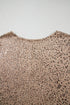 Shimmering Satin Animal Print Dolman Sleeve Relaxed Top
