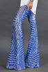 Shimmering Sequin Embellished Wide Leg Statement Pants