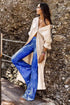 Shimmering Sequin Embellished Wide Leg Statement Pants