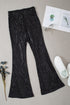 Shimmering Sequin Embellished Wide Leg Statement Pants
