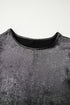 Shimmering Textured Ruffle Sleeve Woven Statement Top