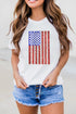 Shimmery Sequin Star Stripe Graphic Short Sleeve Tee