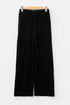 Shiny Velvet High Waist Drawstring Wide Leg Pants