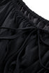 Shirred Drawstring Ruffle Long Sleeve Casual Mini Dress