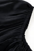 Shirred Drawstring Ruffle Long Sleeve Casual Mini Dress