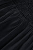 Shirred Drawstring Ruffle Long Sleeve Casual Mini Dress