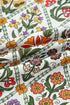 Short Bubble Sleeve Floral Print Contrast Trim Blouse