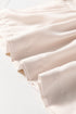 Short Puff Sleeve Bow Tie Ruffle Hem Blouse