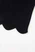 Short Puff Sleeve Collared V Neck Trimmed Blouse