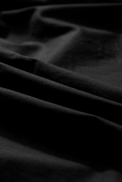Short Puff Sleeve Ruffle Detail Button Down Shirt