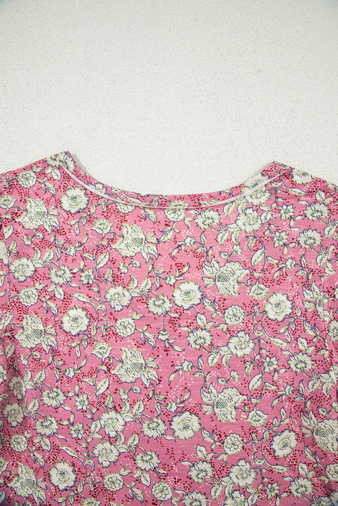 Short Puff Sleeve V Neck Ruched Peplum Blouse