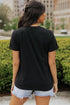 Short Sleeve Bowknot Graphic Crew Neck Tee Shirt