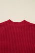 Short Sleeve Cable Knit Sweater With Plaid Bow Accents