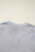 Short Sleeve Crew Neck Bow Accent Sweater Top