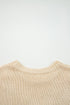 Short Sleeve Crew Neck Bow Accent Sweater Top