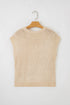 Short Sleeve Crew Neck Bow Accent Sweater Top