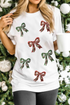 Short Sleeve Crew Neck Graphic Bow Print Jersey Tee