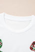 Short Sleeve Crew Neck Graphic Bow Print Jersey Tee