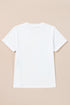 Short Sleeve Crew Neck Graphic Bow Print Jersey Tee