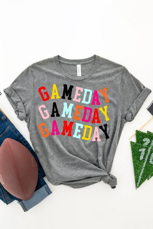 Short Sleeve Crew Neck Letter Print Graphic Tee