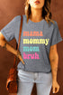 Short Sleeve Crew Neck Letter Print Graphic Tee