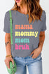 Short Sleeve Crew Neck Letter Print Graphic Tee