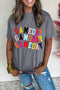 Short Sleeve Crew Neck Letter Print Graphic Tee