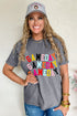 Short Sleeve Crew Neck Letter Print Graphic Tee