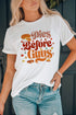Short Sleeve Crew Neck Novelty Graphic Print Tee