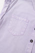 Short Sleeve Double Pocket Solid Denim Shirt Mini Dress