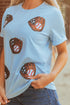 Short Sleeve Embellished Baseball Mitt Graphic Tee