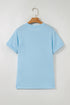 Short Sleeve Embellished Baseball Mitt Graphic Tee