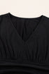 Short Sleeve Empire Waist V Neck Maxi Dress
