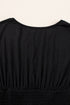 Short Sleeve Empire Waist V Neck Maxi Dress