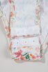 Short Sleeve Floral Print Ruched Sweetheart Bodysuit