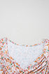 Short Sleeve Floral Print Ruched Sweetheart Bodysuit