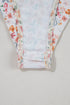 Short Sleeve Floral Print Ruched Sweetheart Bodysuit