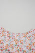 Short Sleeve Floral Print Ruched Sweetheart Bodysuit