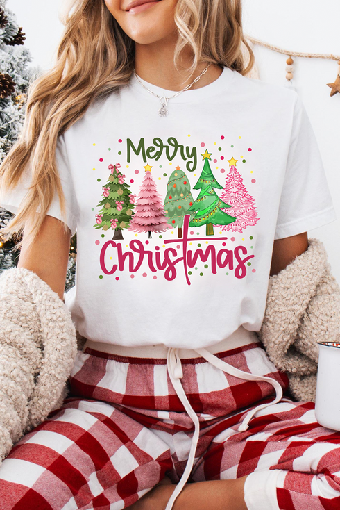 Short Sleeve Graphic Print Crewneck Soft Blend Tee