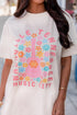 Short Sleeve Guitar Slogan Graphic Print Jersey Tee