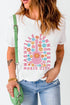 Short Sleeve Guitar Slogan Graphic Print Jersey Tee