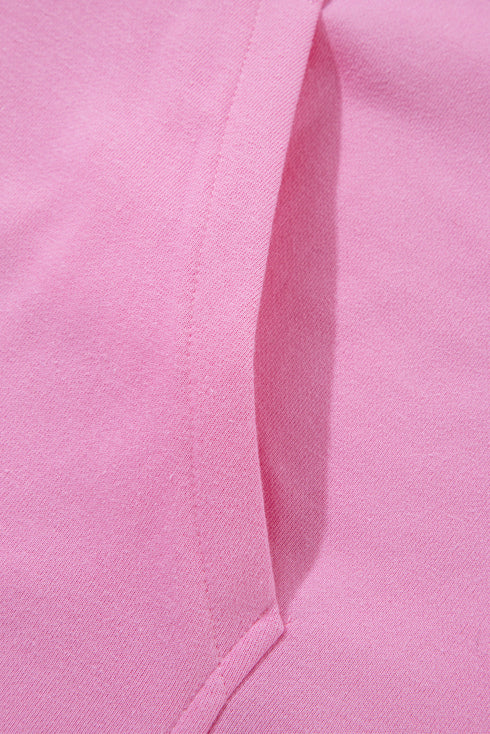 Short Sleeve Half Zip Relaxed Pullover Hoodie