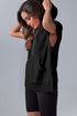 Short Sleeve Half Zip Relaxed Pullover Hoodie