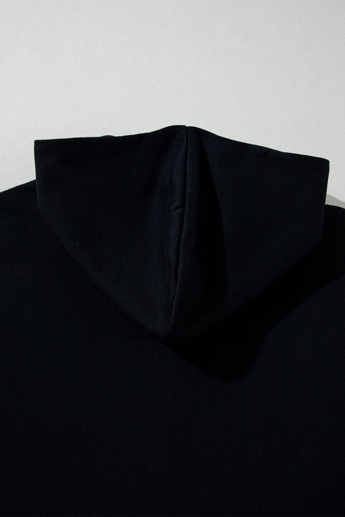 Short Sleeve Half Zip Relaxed Pullover Hoodie