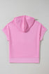 Short Sleeve Half Zip Relaxed Pullover Hoodie
