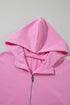 Short Sleeve Half Zip Relaxed Pullover Hoodie