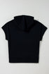 Short Sleeve Half Zip Relaxed Pullover Hoodie