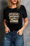 Short Sleeve Inspirational Graphic Print Jersey T Shirt
