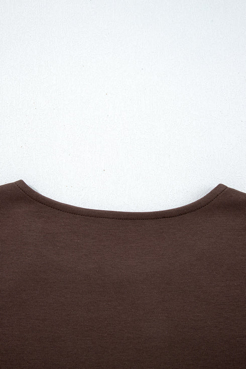 Short Sleeve Knit Bodice Gathered Skirt Maxi Dress