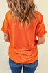 Short Sleeve Leopard Print Pumpkin Graphic Tee